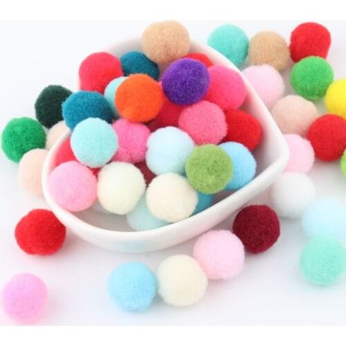 Big Pompom Fluffy Soft Pompoms Soft Pom Poms Balls 25mm Plush Pompon For Kids Toys Wedding Party Decor DIY Craft Supplies 100pcs