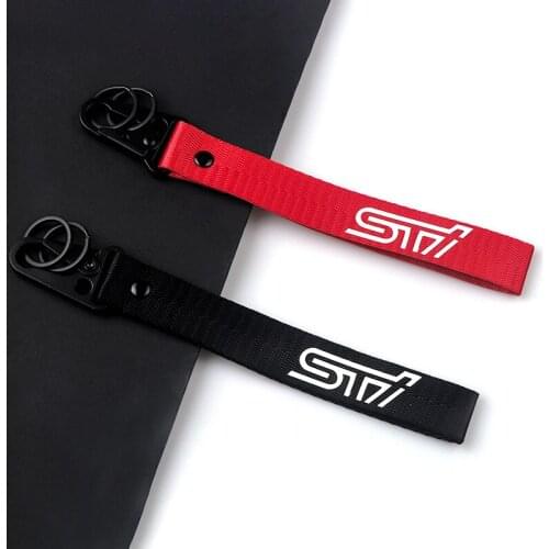 For Subaru Car styling webbing key chain STI Legacy Forester Outback Rally WRX WRC Key Ring car accessories