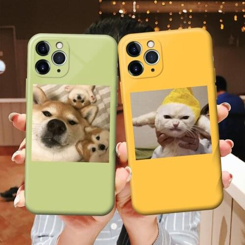 Soft Silicone TPU Case For iPhone 12 11 Pro Max mini Cute Cat dogs Case For iPhone XR XS Max 6 6S 7 8 Plus SE 2020 Phone Cover