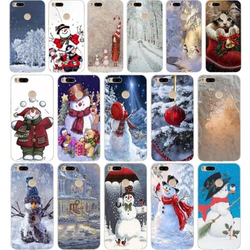 193SD Animated Winter snowman snow Soft Silicone Tpu Cover phone Case for xiaomi redmi 6 Pro 6A note 5 6 Pro mi 8 lite