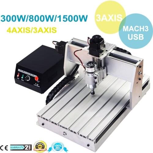 CNC 3040 4Axis Milling Engraving Machine 1500W CNC 3040Z USB Mach3 Wood Router MACH3 USB Port DIY Drilling Machine