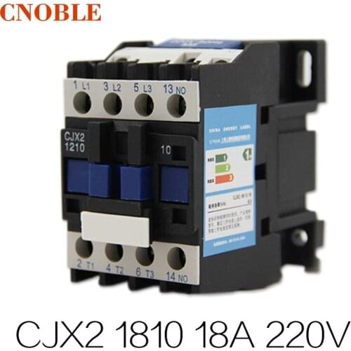 CJX2 1810 AC Contactor Relay LC1 18A 220V 50HZ/60HZ