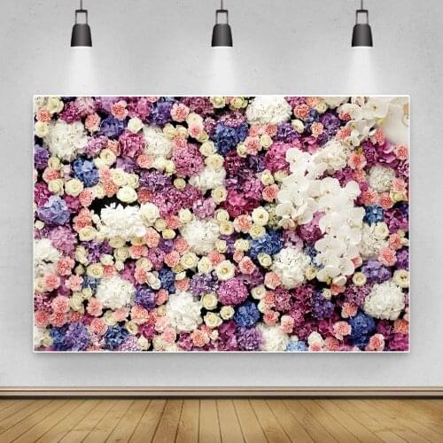 Photography Background 3D Flowers Backdrop Banner Bridal Shower Dessert Table Wedding Party Decor Photo Studio