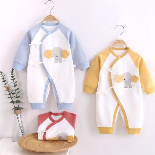 Baby Onesie Spring and Autumn Pure Cotton Newborn Clothes for Babies Long-sleeve Jumpsuit Boy and Girl Newborns Crawling Cloth