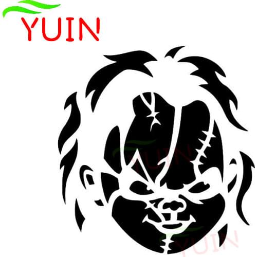 Creativity Car Sticker Chucky Cars Decals Head Fashion Body Window Decoration Personalized PVC Waterproof Sunscreen Stickers