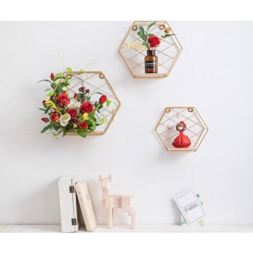 Creative Nordic false flower sitting room sofa background wall dining table wall hanging gold tieyi decoration