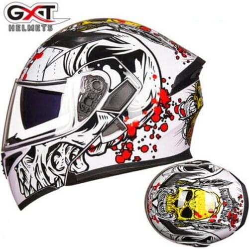 2018 Winter New Warm GXT Open Face Motorcycle Helmets G902 DOT Flip Up Motorbike Helmet made of ABS and Anti-fog PC Lens Visor