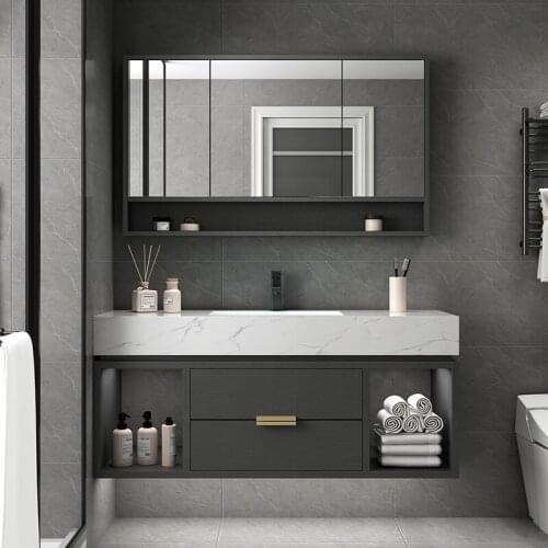 Marble Nordic Solid Wood Home Furniture Bathroom Furniture Bathroom Cabinets Bathroom Storage Cabinet Vanity