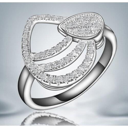 YaYI Fine Jewelry Fashion Princess Cut Claw Set White Cubic Zirconia Silver Color Engagement Wedding Party Couples Rings