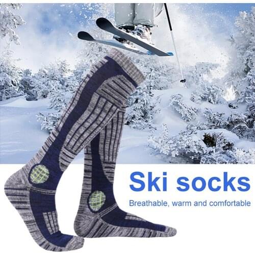 4 Pairs Practical Ski Socks Thermal Soft Ankle Protector Sweat-absorbent Long Hose High Performance Climbing Socks for Outdoor