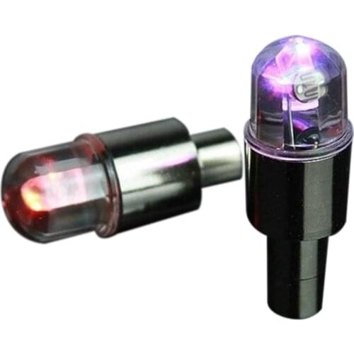 New Bicycle Valve Light Bike Valve Lamp Color Tire Caps LED Lamps Flash Light Wheel Light for Cars Bikes Motorbikes