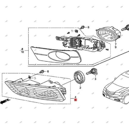 Car Front fog lights Anti-fog lamp flashlight Turn signal Warning Light hon daa cur aFront spotlight Daytime running lights