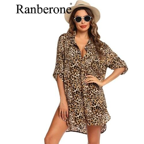 Ranberone Beach Women Swimsuit Cover-ups Woman Swimwear Beach Cover Up Beach Cover Top Bikini Swimwear Beach Sunscreen Clothing