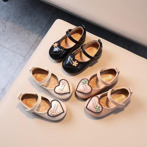 Girls Princess Casual Shoes 2021 Kids Sweet Flats Spring Autumn New Western Style Baby Soft Sole Toes-capped Shoes Cute Non-slip