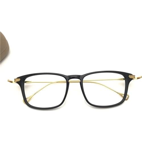 Retro pure titanium acetate eyeglasses men optical myopia presbyopia reading square women glasses frame