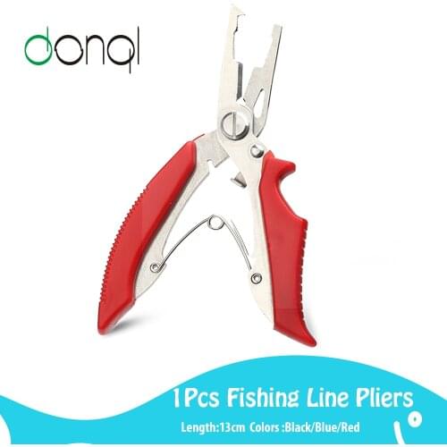 DONQL 1Pcs Fishing Plier Scissor Cutting Fish Tackle Plier Braid Line Lure Cutter Hook Remover Scissors Multifunction Fish Tong