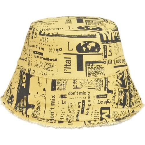 New sunshade hat net red personality graffiti double-sided fishermans hat outdoor sunscreen leisure basin hat in spring and sum