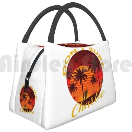 Cooler Lunch Bag Picnic Bag Don'T Surf Charlie Not Surfing War Surfboard Charlie Surfing Vietnam Usa West Coast