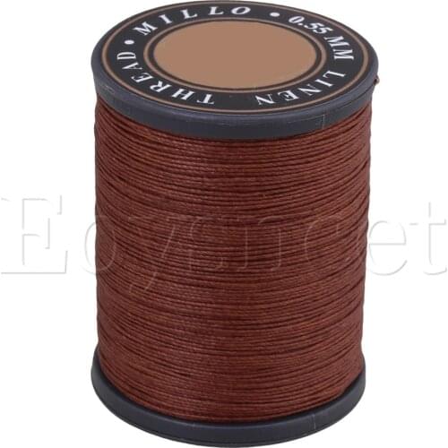 0.55mm Dia Light Brown Flax Waxed Cord Linen Thread for Craft DIY