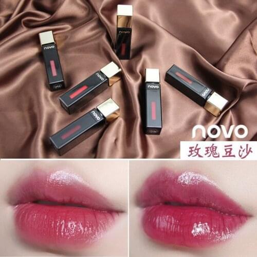 Novo 6 Colors Moisturizer Lipgloss Camellia Extracts Nourish Long-lasting Lip Stick Easy to Wear Rich Charm Colors Lips Makeup