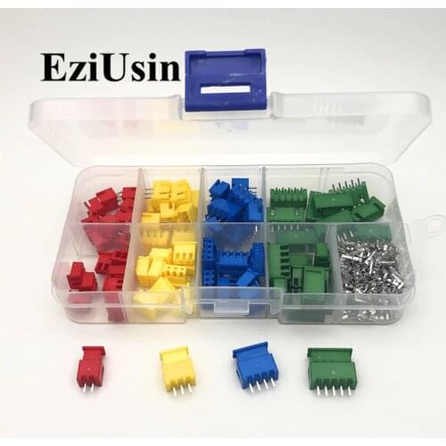 XH2.54 2/3/4/5p 2.5mm Red Blue Yellow Terminal Housing Pin Header JST Connector Wire Adaptor Kits TJC3 2.54mm XHP 40/60sets