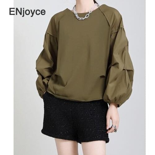 Woman Blouse 2021 Spring New Fashion O-Neck Shirt Women Japanese Style Vintage Lantern Long Sleeve Clothes Casual Cotton Tops