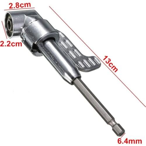1/4'' Screwdriver Angle Bit Driver Adapter 105 Degree Adjustable Thumb Flange Off-Set Power Head Power Drill