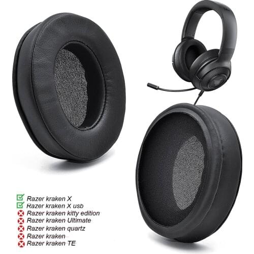 1Pair Replacement Earpads Ear Cushion Cups Cover Repair Parts for Razer kraken X / kraken X USB Headphones Headset