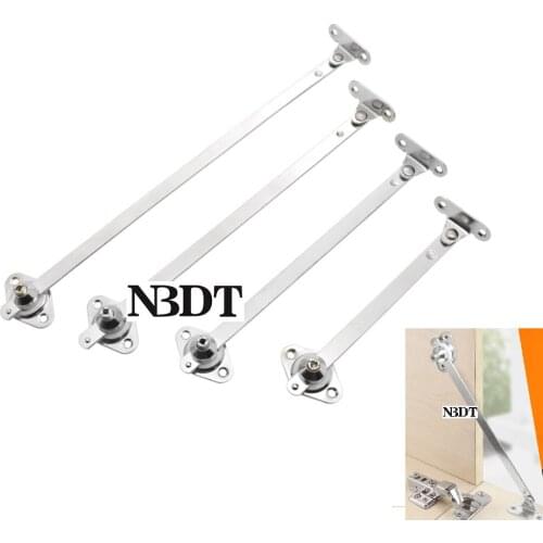 2Pcs/Lot Furniture Cabinet Cupboard Door Lid Stay Hinge Drop Down Lid Support Sliding Rail Adjustable Chrome