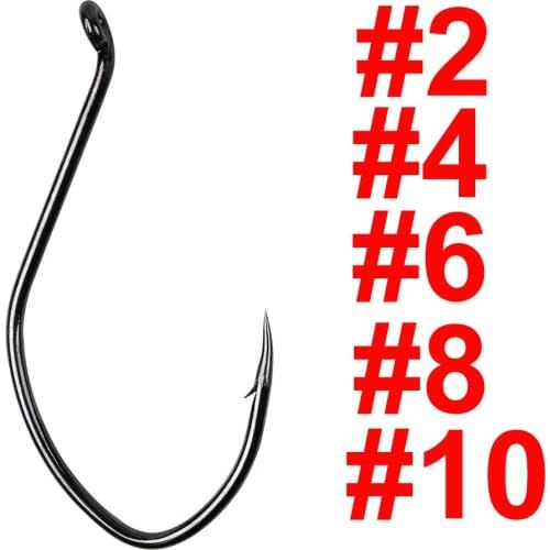 10 pcs Barbed Catfish Fishing Hook Carp Fishing Hook Circle Fishhook Crank Jig Hook Fishing Tackle Accessories