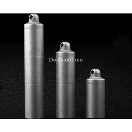 2021 mini waterproof metal alloy pill box case bottle cache drug holder container keychain medicine box health care for travel