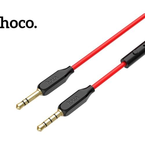 HOCO Stereo Audio Cable Jack 3.5mm Male to Male 3.5 mm Jack Aux Cable for iPhone Car Headset Speaker Player Aux Cord with mic