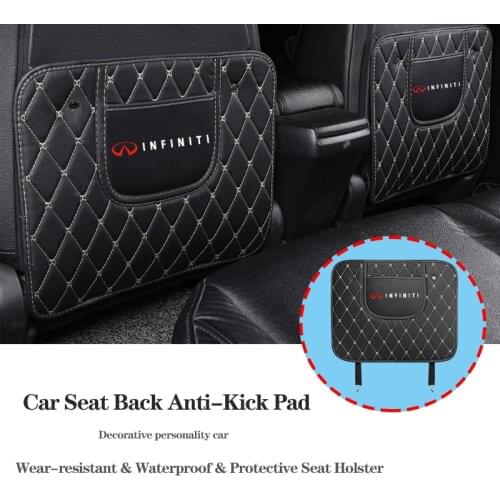 Car Seat Back Anti-Kick Pad Anti-dirt Scratch Mat PU Waterproof For Infiniti IPL Q50 Q50L Q60 Q70L ESQ FX35 Q30 EX JX35 G35 G37