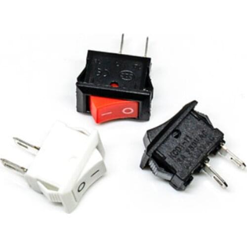 Free shipping 10PCS 10*15mm 2Pin 2Stalls Boat Type Switch KCD1-101 117S 250VAC/3A