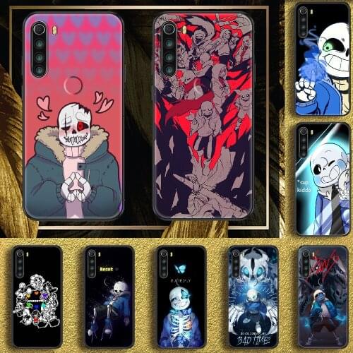 Game Undertale Sans Doggo Papyrus Phone case For Xiaomi Redmi Note 7 7A 8 8T 9 9A 9S 10 K30 Pro Ultra black pretty back painting