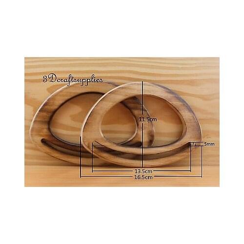 Wooden handles Purse handles handbag handle a pair 6 1/2 inch M66