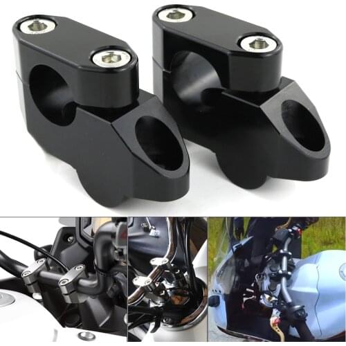 For Yamaha TDM 850 FZ1 FZ8-N FZ16 Fazer MT-25 MT-15 XJ 6 XJR 1200 22mm 7/8" Off-set Handlebar Risers Handle Raised Extend Back