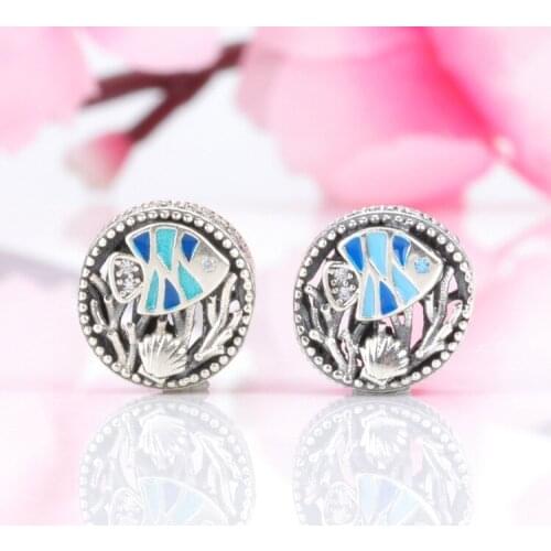 S925 sterling silver summer new underwater world beads Fit Original Bracelet Necklace DIY Jewelry