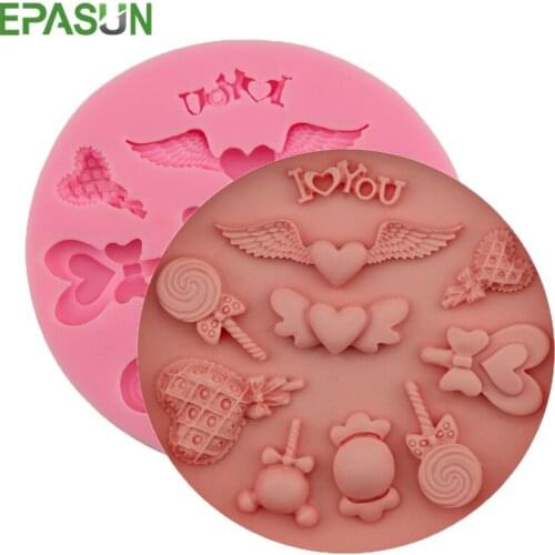 EPASUN 3D Silicone Mold Soap Weeding Fondant Form Moulds Moule Savon DIY Making Chocolate Mold DIY Mould Decorating Tools