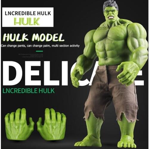 Marvel Avengers 42CM PVC hero Figures Hulk Figures Robert Bruce Banner Movable Model Statue Doll Deco Childrens Toy Gifts