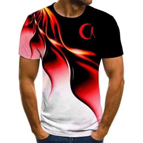 Summer new moon mens 3D t-shirt mens / women loose funny pattern T-shirt fashion sports trend 3D T-shirt free delivery 6XL