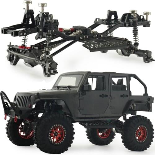 SCX10 Metal Chassis Frame kit 313mm Wheelbase With Prefixal Planetary Gearbox Portal Axle for 1/10 RC Crawler Off Road Truck