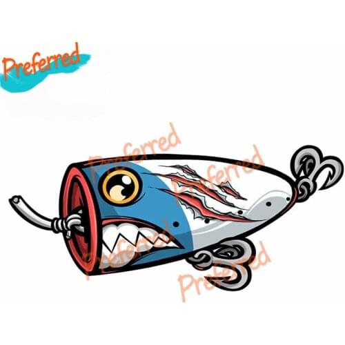 LLY-0497 Popular for Fishing Lure Modeling Decal Motocross Racing Laptop Helmet Trunk Wall Vinyl Car Sticker Die Cutting