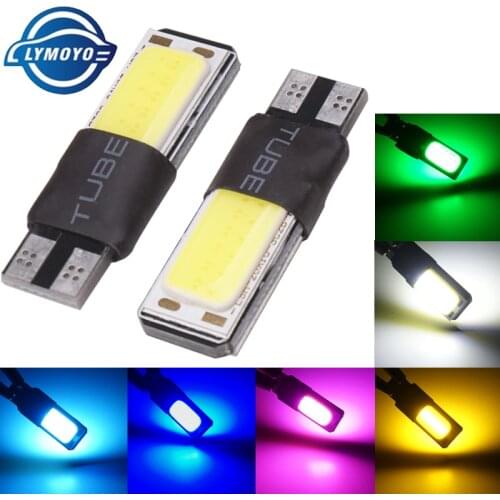 LYMOYO 10PCS car Led T10 W5W COB Light Bulbs auto canbus error free interior lights reading Light license plate lights DC 12v