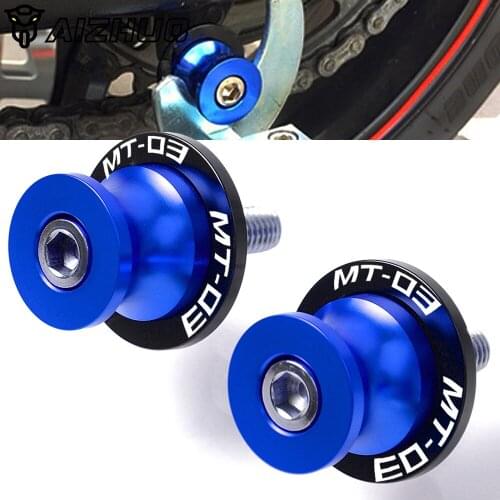 M6 6mm Motorcycle Swingarm Slider Spools For Yamaha MT-03 MT03 MT 03 2006-2018 2010 2011 2012 2013 2014 2015 2016 2017