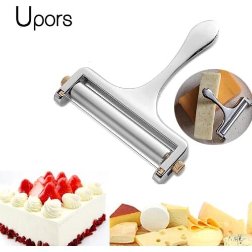 UPORS Cheese Slicer Adjustable Stainless Steel Butter Cutter butter knife Kitchen Cooking Tool Kitchen Accessories