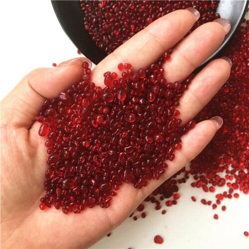 Wholesale 50g 2-5mm K5 Red Glass Gravel Glaze Stone Rock Polished Aquarium Lucky Specimen Healing Stones