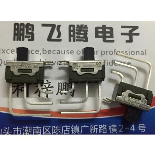 Original new 100% MS-12AAV1 3pin 2gear bending toggle switch horizontal side by small sliding 6A125A