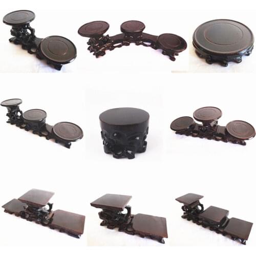 Chinese Style Root Carving Teaware Home Accessories Pot Base Raising Pot Cup Holder Solid Wood Base Teapot Height Seat Ornament