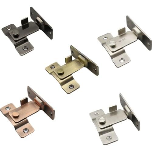 Anti-theft Buckle Door Lock Stainless Steel Right Angle Buckle Gate Latch